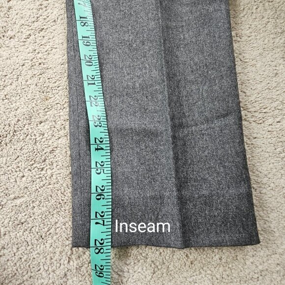 Pino Women's Charcoal Pure Virgin Wool High-rise Dress Pants/Trousers, XS-S - Picture 15 of 17